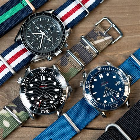 omega watch with nato strap|authentic watches omega straps.